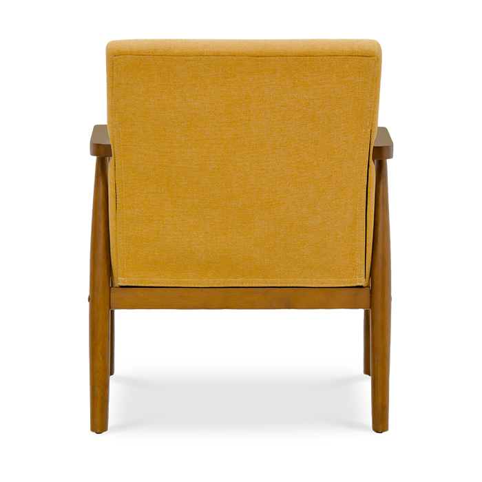 Sillon Tela Amarillo/nogal Cincuenta Y Siete | Sillones y Ottomanes | salas